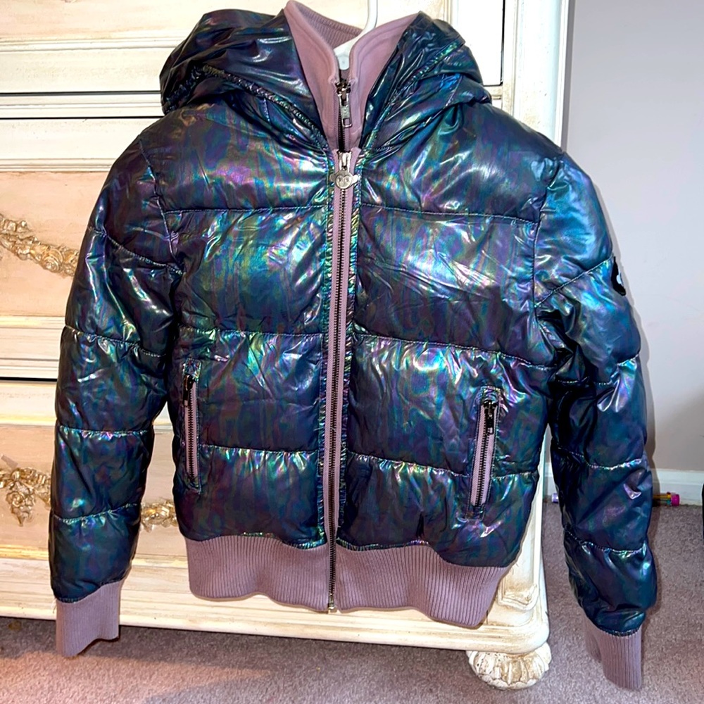 Girls Appaman zip in sweatshirt metallic winter ❄️ coat size 10